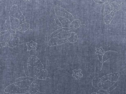 Chambray Jeans Glitzer-Schmetterlingen, dunkelblau