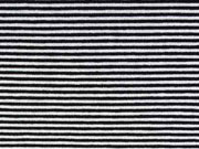 Viskosejersey Ministreifen 1mm, schwarz-weiss