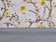 XXWildlederimitat Kirschbl�ten, altrosa hellgrau