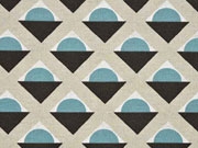 Dekostoff Geometrical Leinenlook, rauchblau