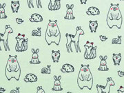 French Terry Sweat B�ren Igel F�chse, mint