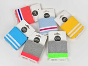 Fertigb�ndchen Streifen, neonpink grau