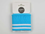 Fertigb�ndchen Streifen College Stil, wei� t�rkis