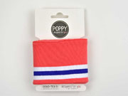 Fertigb�ndchen Streifen College Stil, wei� mittelblau koralle