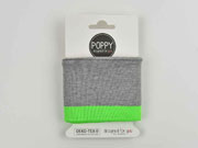 Fertigb�ndchen Streifen, neongr�n grau