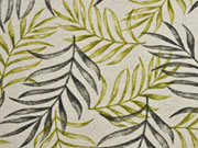 Leinenlook Dekostoff Palmbl�tter, khaki