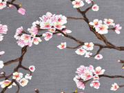 Modaljersey Kirschbl�ten Zweige, grau