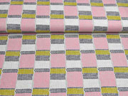 Canvas Farbbl�cke kleine Halbkreise, rosa hellgrau