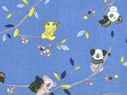 Baumwolle Koalas �ste, mittelblau