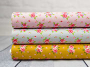 Baumwolle Rosen, hellgrau