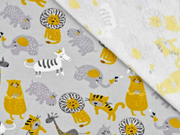 Soft Sweat Zootiere angeraut, ocker dunkelgrau hellgrau