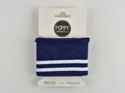 Fertigb�ndchen Streifen College Stil, wei� dunkelblau