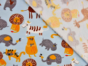 Soft Sweat Zootiere angeraut, ocker hellblau