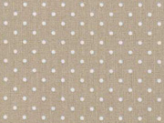 Baumwollstoff kleine Punkte Petite Dots, wei� hellbeige