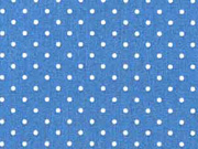 Baumwollstoff kleine Punkte Petite Dots, wei� indigo blau