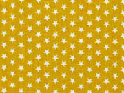 Baumwollstoff kleine Sterne Mini Stars, wei� ocker