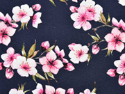 Jersey Kirschbl�ten, rosa dunkelblau