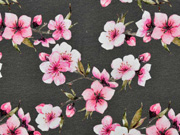 Jersey Kirschbl�ten, rosa graubraun