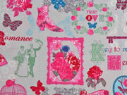 weicher Canvas Romance, pink hellgrau