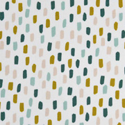 Baumwollstoff Pinselstriche, ockergelb wei�