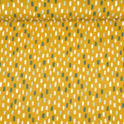 Baumwollstoff Pinselstriche, gr�n ockergelb