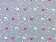 Jersey Herzchen & Briefumschl�ge Love Letters, grau