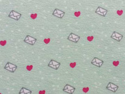 Jersey Herzen Briefumschl�ge Love Letters, hellgr�n