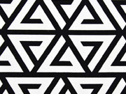 Dekostoff Triangle, schwarz weiss
