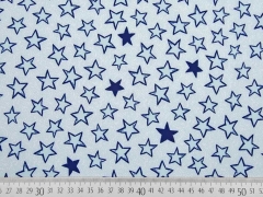 Softshell Stoff Kritzelsterne  3-schichtig , hellblau