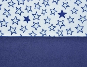 Softshell Stoff Kritzelsterne  3-schichtig , hellblau