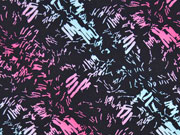 Wasserabweisender Stoff Fantasy, bunt schwarz