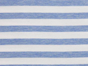 RESTST�CK 29 cm Garngef�rbter French Terry Streifen, hellblau wei�