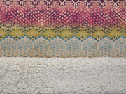 Doubleface Wildlederimitat Animal Print mit Teddyfleece