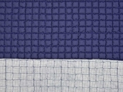 wattierter Steppstoff K�stchen, dunkelblau