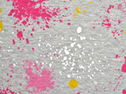 Steppjersey Farbkleckse, pink hellgrau meliert