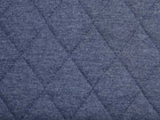 Steppjersey wattiert, dunkelblau melange