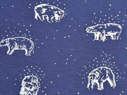 RESTST�CK 33 cm angerauter Sweat Eisb�ren, dunkelblau