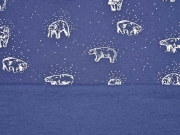 RESTST�CK 33 cm angerauter Sweat Eisb�ren, dunkelblau