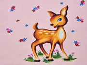 Jersey Panel 3 in 1 Rehe & Bl�mchen, rosa