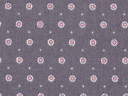 Baumwollstoff Punkte Bl�mchen, aprikot schlamm