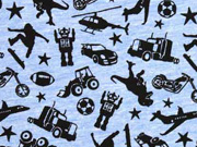 French Terry Boys Favourites blau