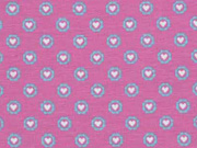 Jersey Herzen im Kreis, mint altpink