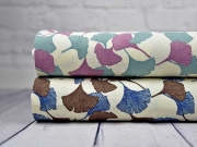 RESTST�CK 45 CM Leinen Viskose Ginkobl�tter, mint flieder