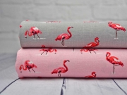 RESTST�CK 94 CM Leinen Viskose  Flamingos, rosa koralle