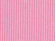Seersucker Baumwolle schmale Streifen, rosa