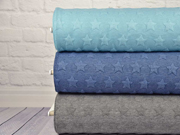 Jacquard Jersey Sterne, anthrazit