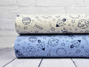 Jersey Weltraum, hellblau melange
