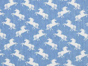 Leichter Jeans Einh�rner, weiss jeansblau