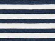 RESTST�CK 17 cm garngef�rbter French Terry Streifen, navy meliert