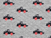 Steppjersey Bagger, grau meliert